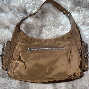 H&M Brown Nylon Shoulder Bag